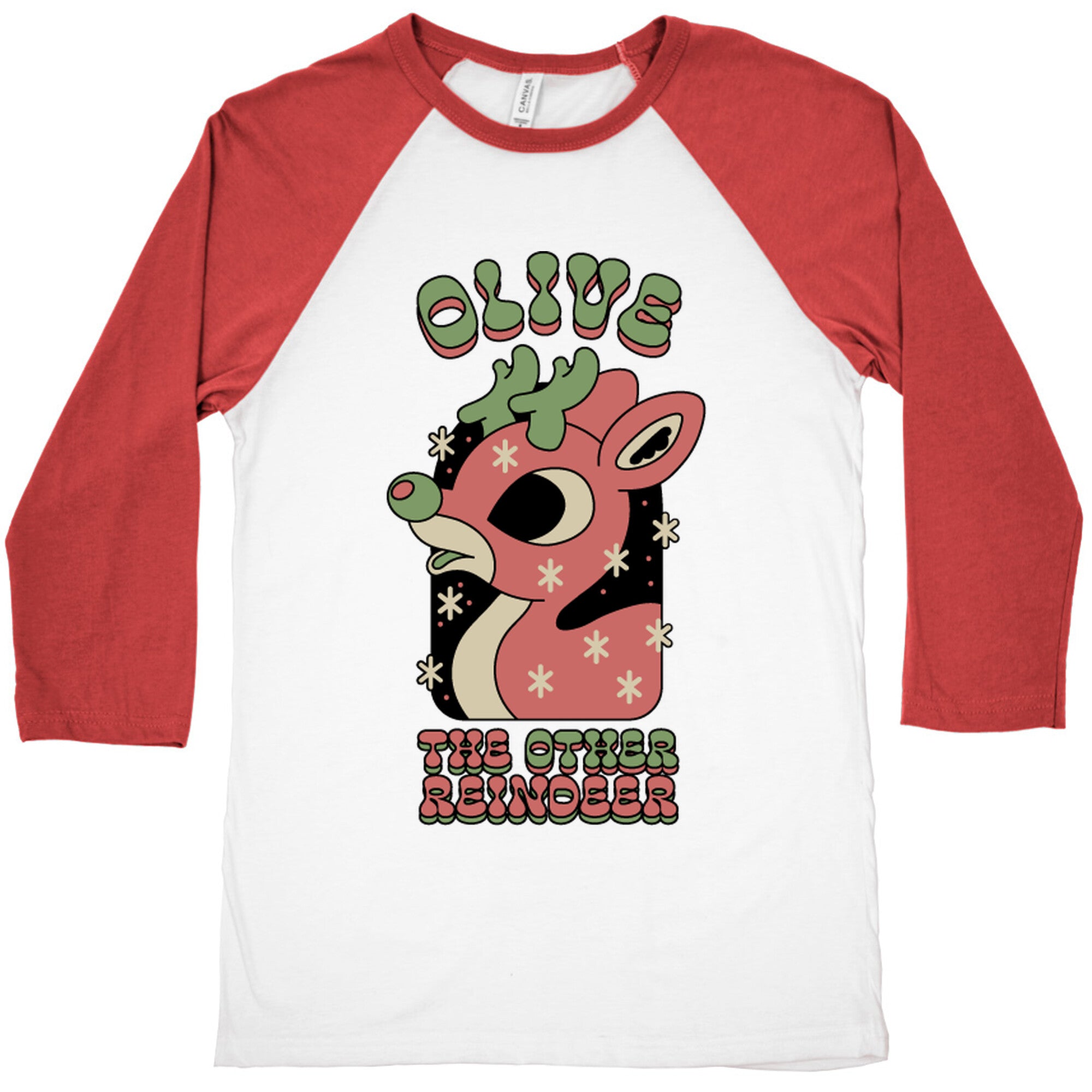 Olive The Other Reindeer Baseball Tee