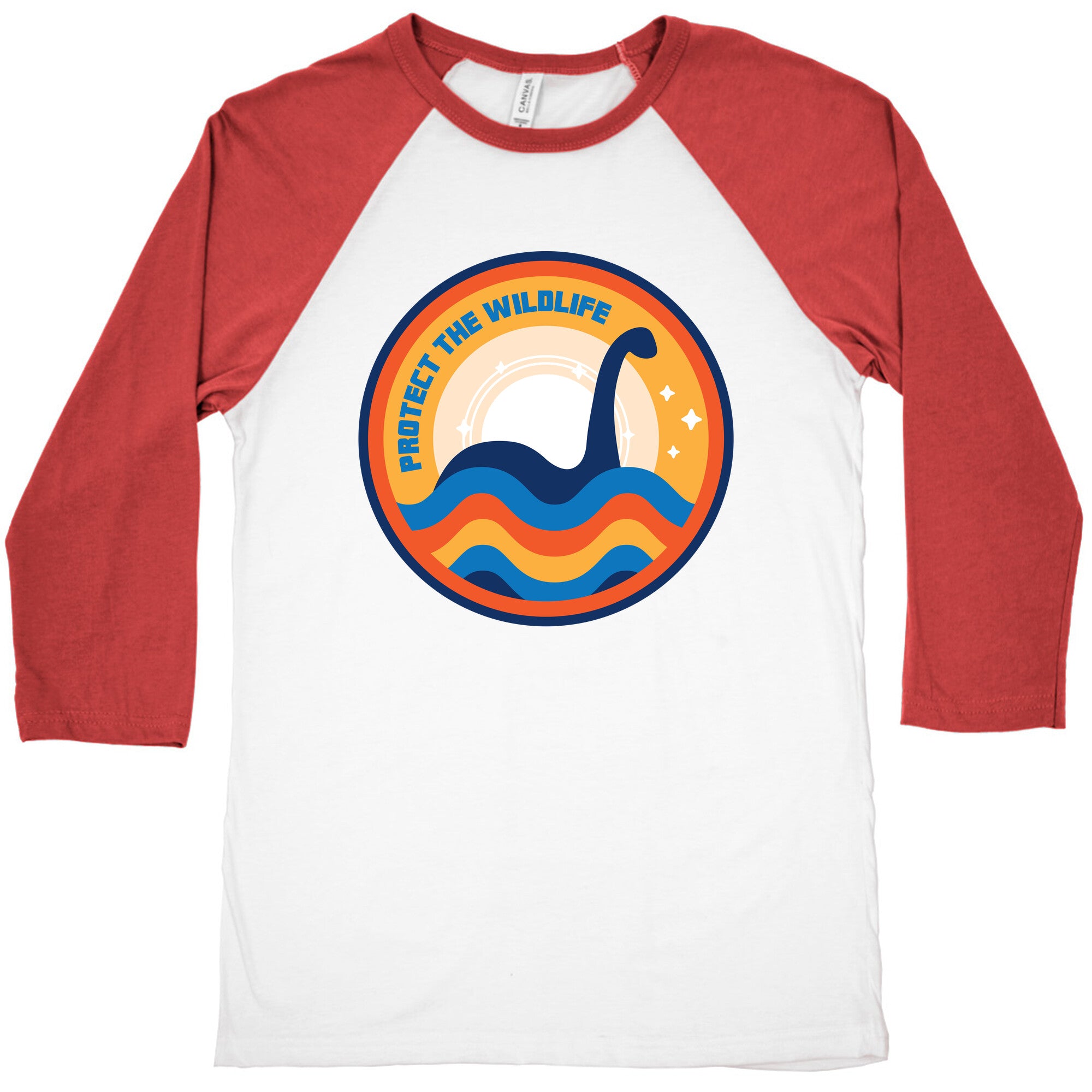 Protect The Wildlife - Nessie, Loch Ness Monster Baseball Tee