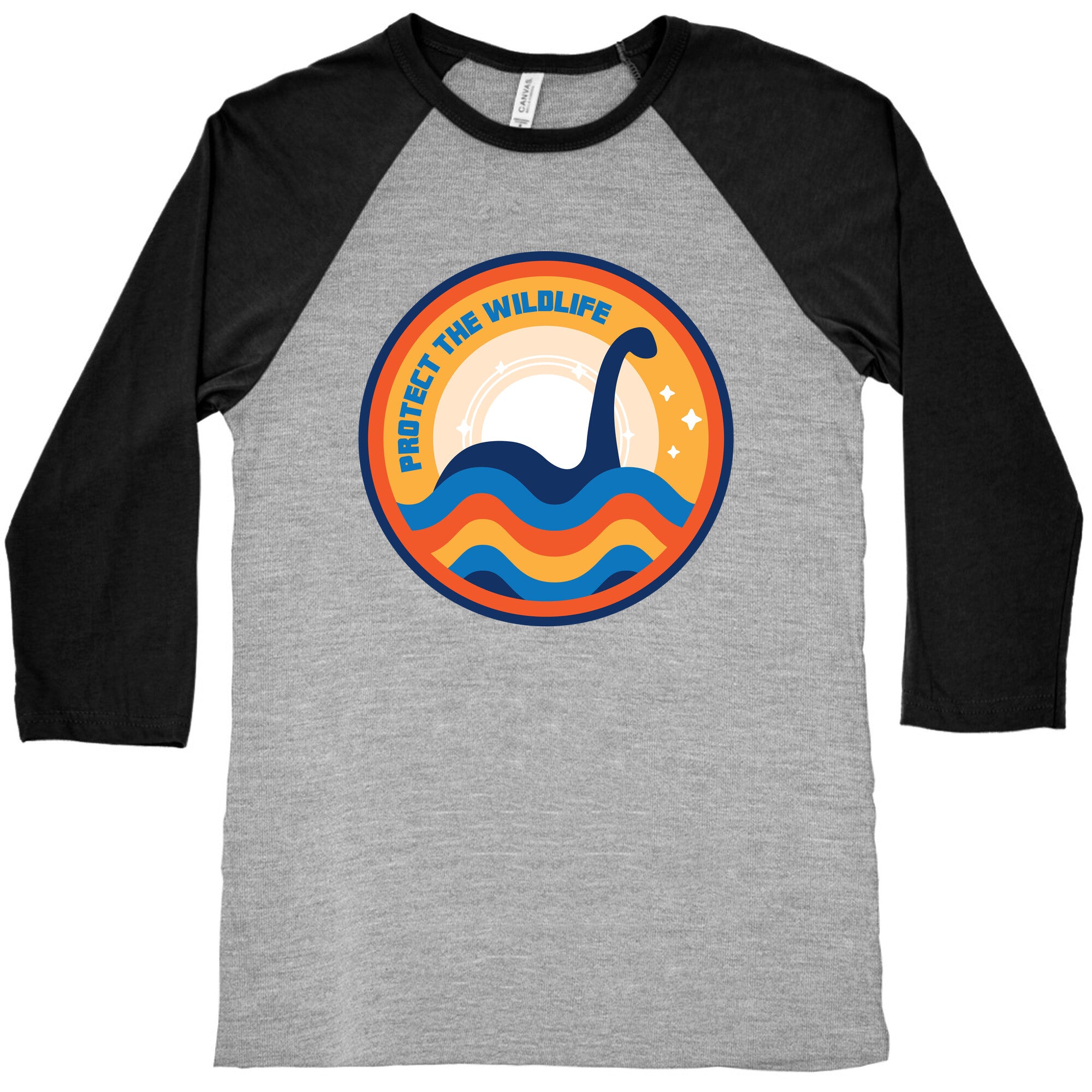 Protect The Wildlife - Nessie, Loch Ness Monster Baseball Tee
