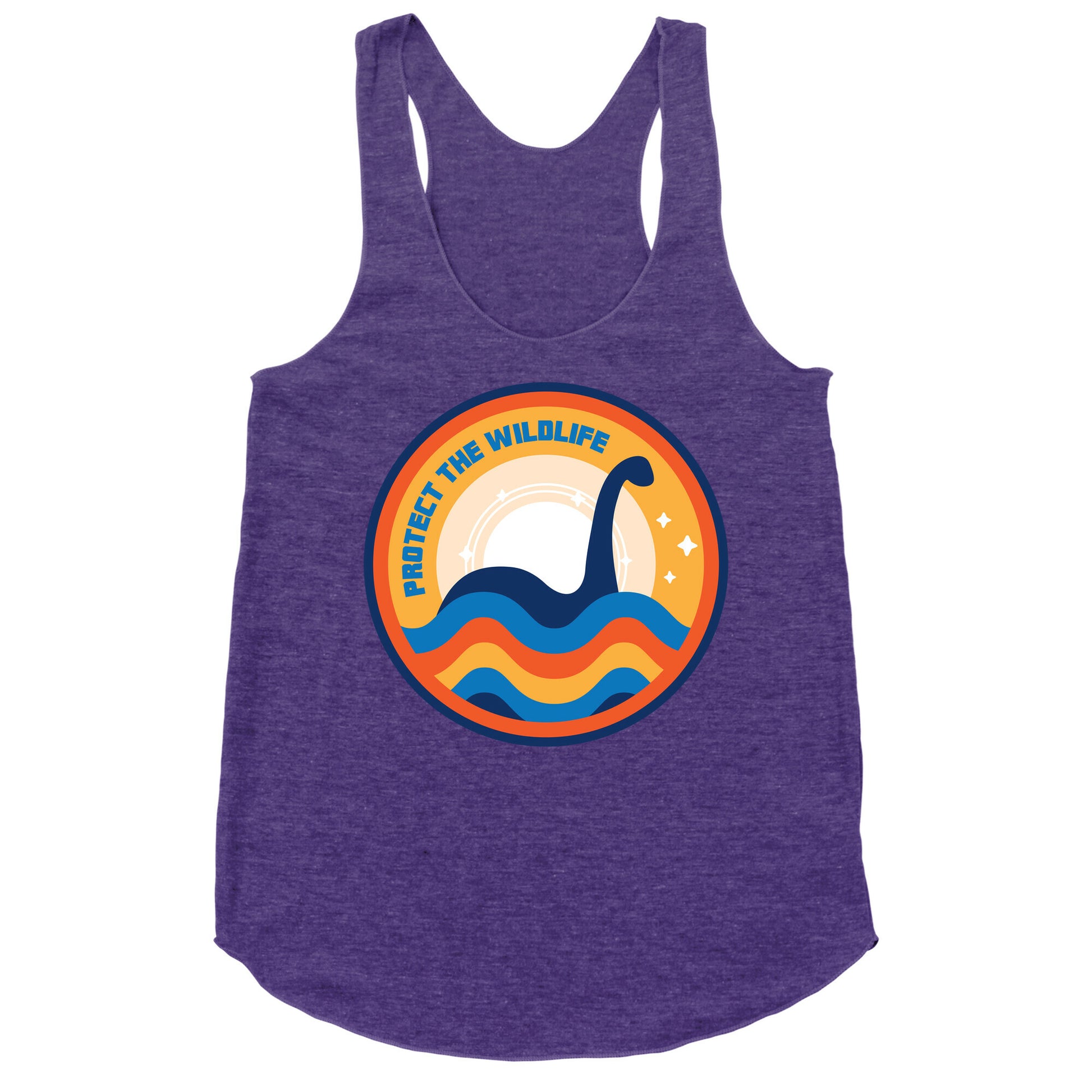 Protect The Wildlife - Nessie, Loch Ness Monster Racerback Tank