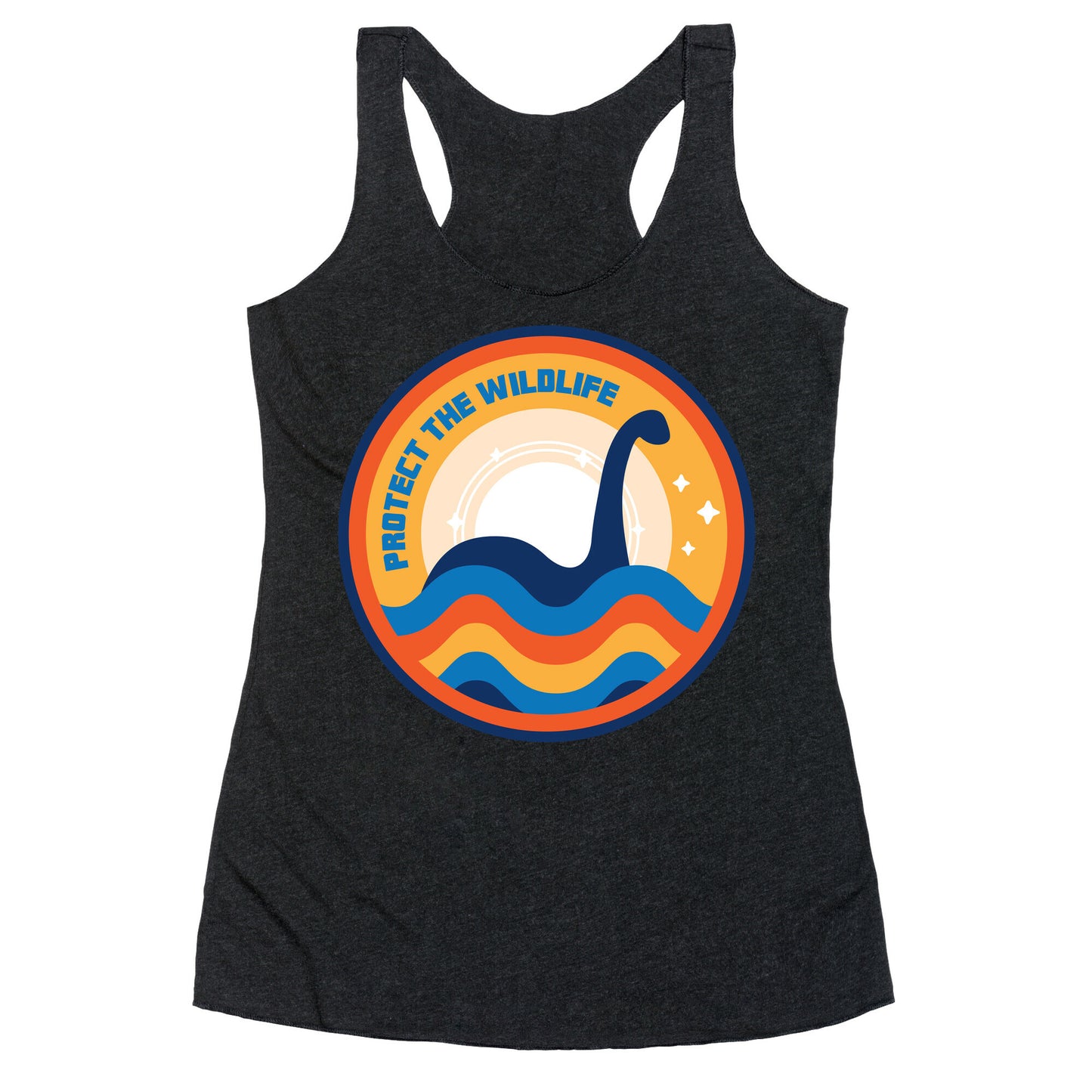 Protect The Wildlife - Nessie, Loch Ness Monster Racerback Tank