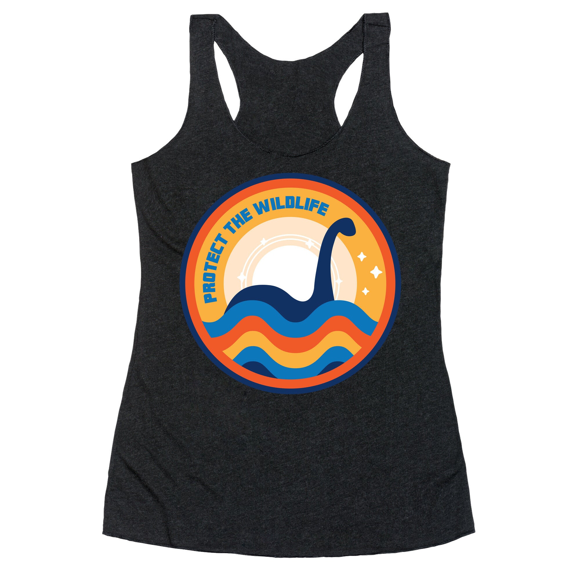 Protect The Wildlife - Nessie, Loch Ness Monster Racerback Tank