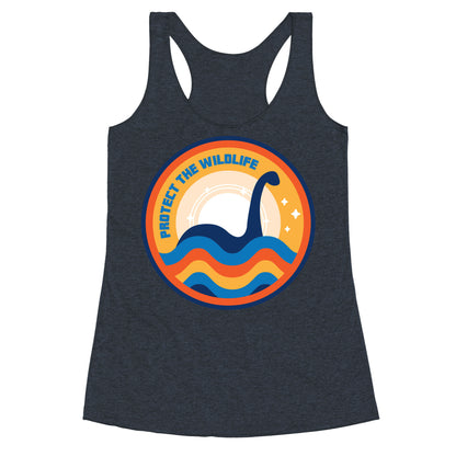 Protect The Wildlife - Nessie, Loch Ness Monster Racerback Tank