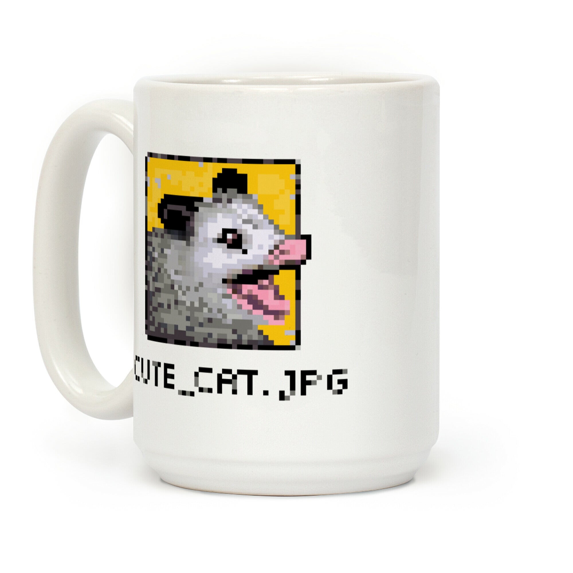 Cute_Cat.Jpg Screaming Pixelated Possum Coffee Mug