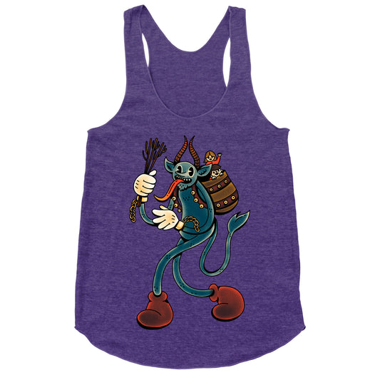 Krampus Cartoon Racerback Tank
