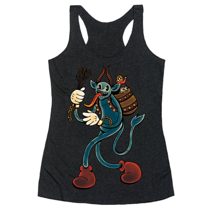 Krampus Cartoon Racerback Tank