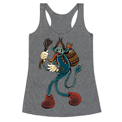 Krampus Cartoon Racerback Tank