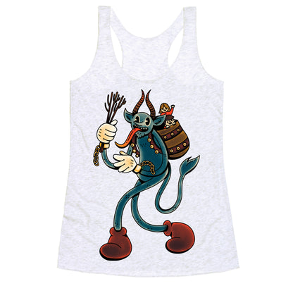 Krampus Cartoon Racerback Tank