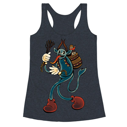 Krampus Cartoon Racerback Tank