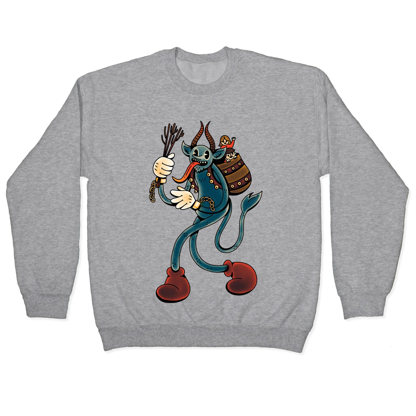 Krampus Cartoon Crewneck Sweatshirt
