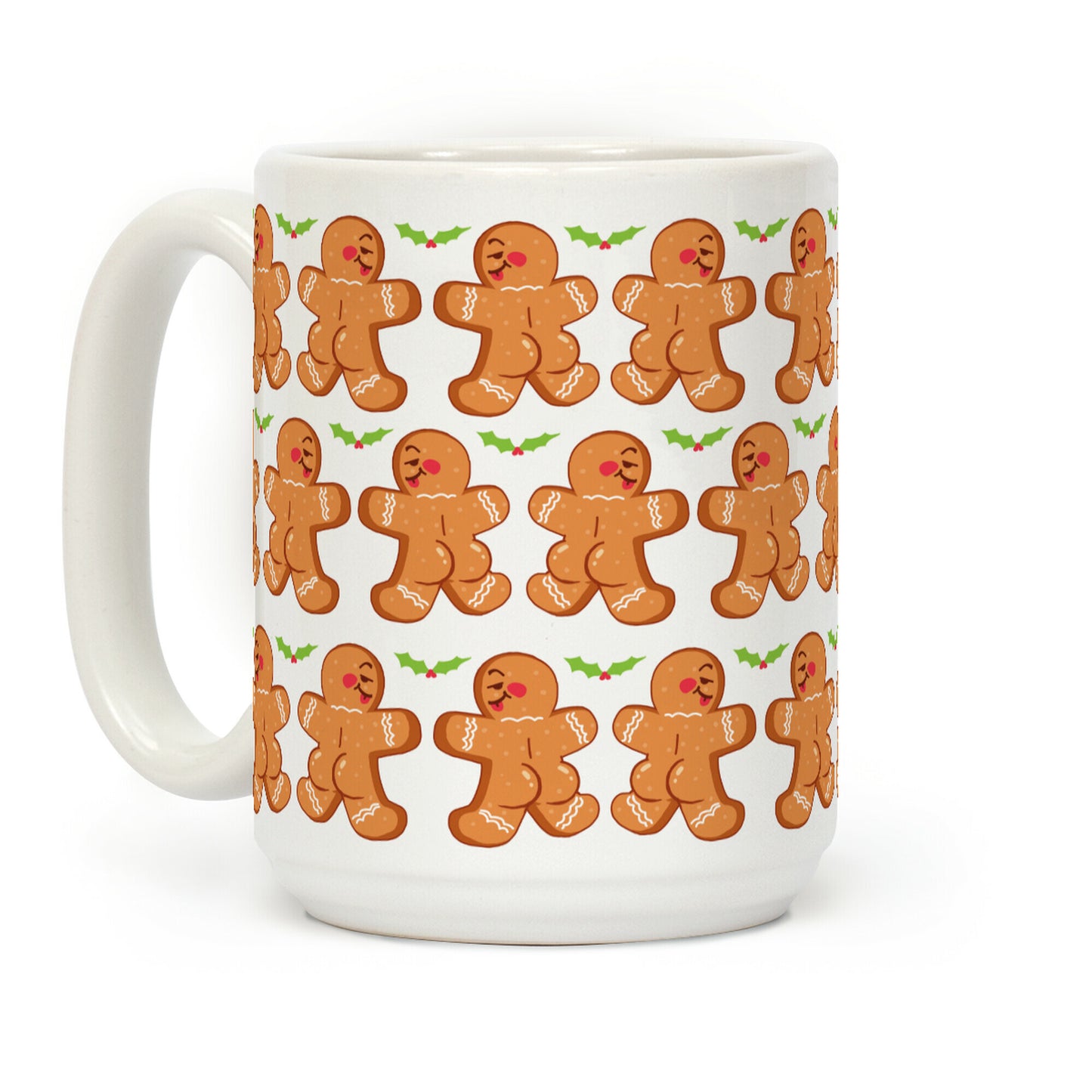 Gingerbread Butts Pattern Coffee Mug