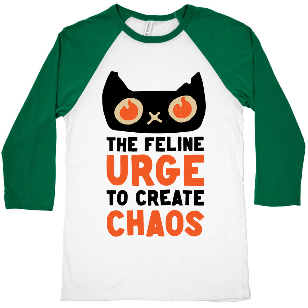 The Feline Urge To Create Chaos  Baseball Tee