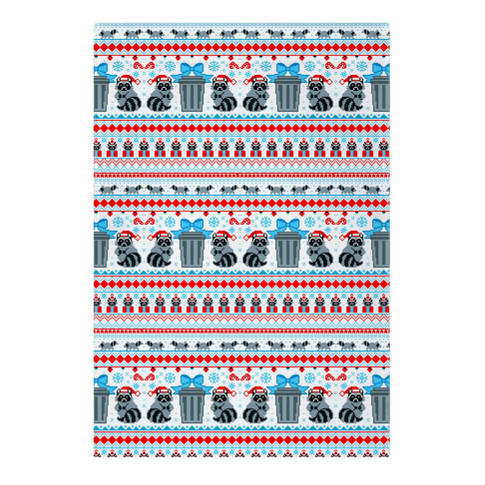 Raccoon Ugly Christmas Sweater Garden Flag