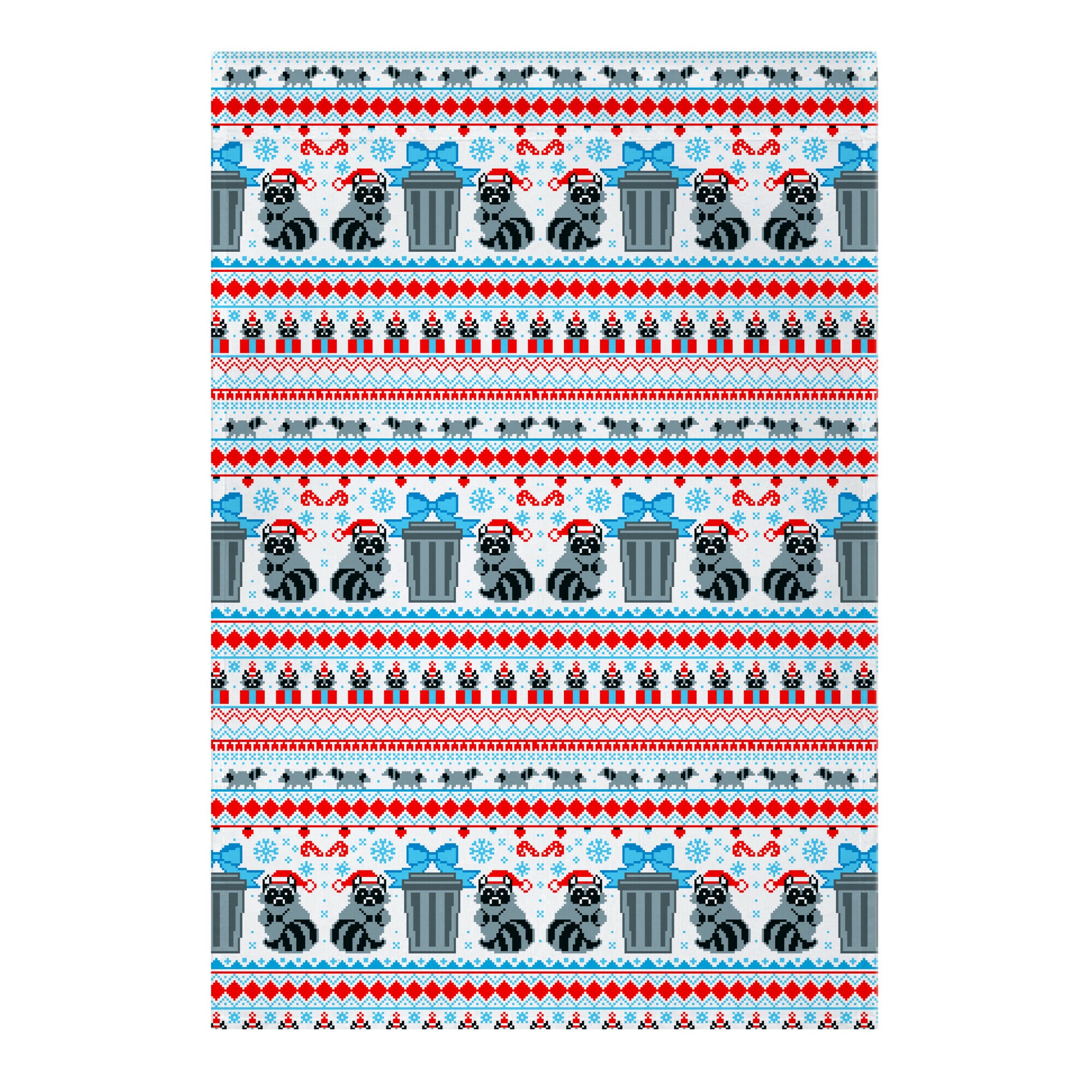 Raccoon Ugly Christmas Sweater Garden Flag