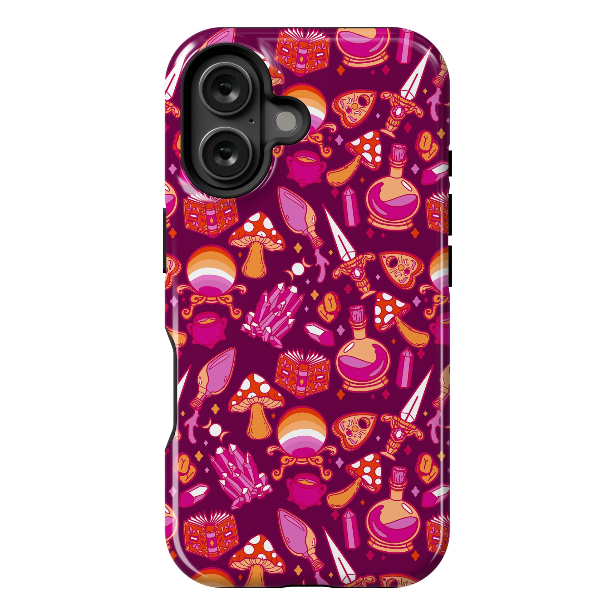 Lesbian Pride Witch Pattern Phone Case