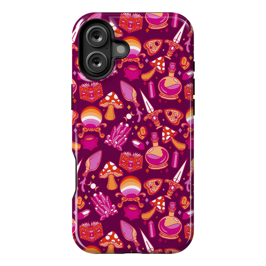 Lesbian Pride Witch Pattern Phone Case