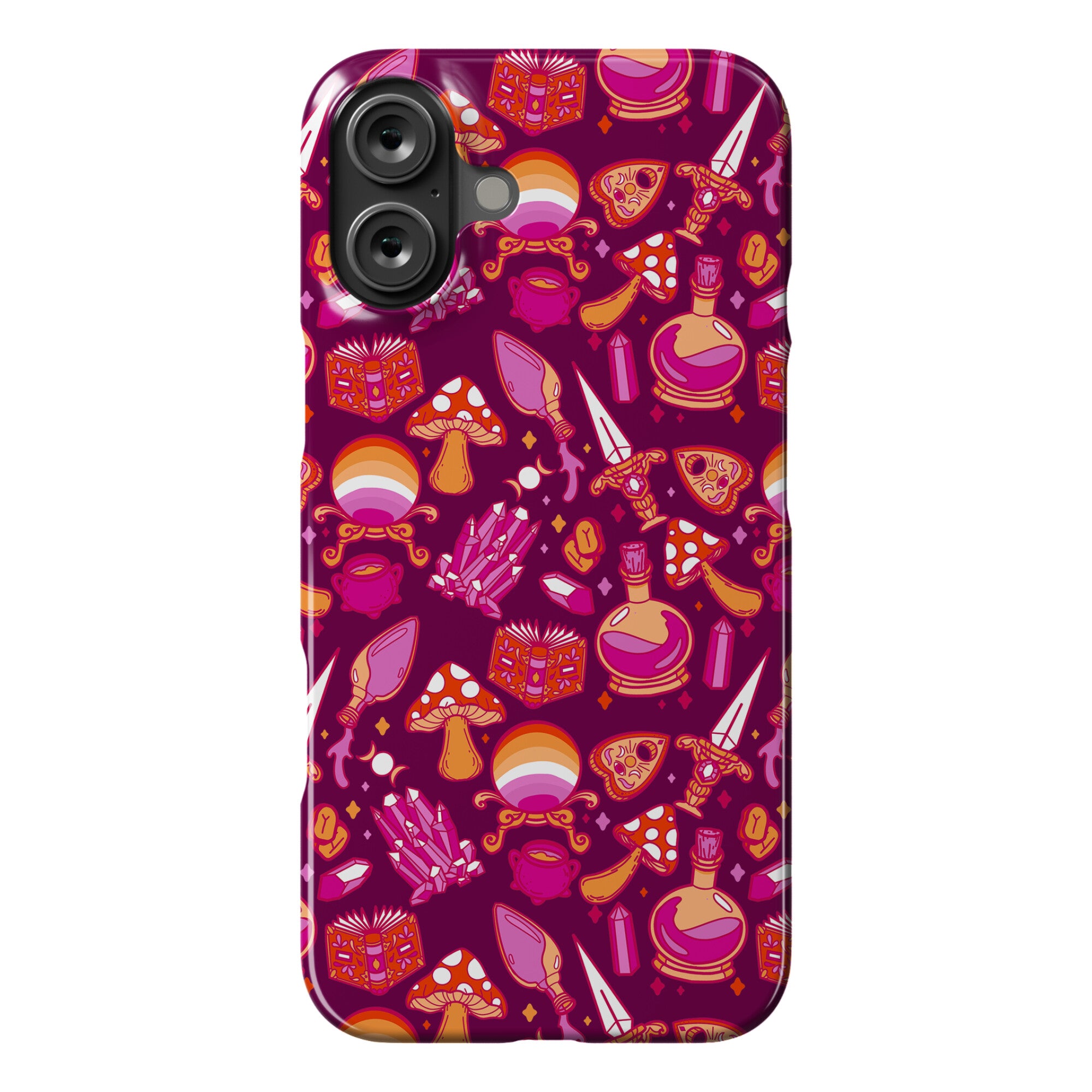 Lesbian Pride Witch Pattern Phone Case