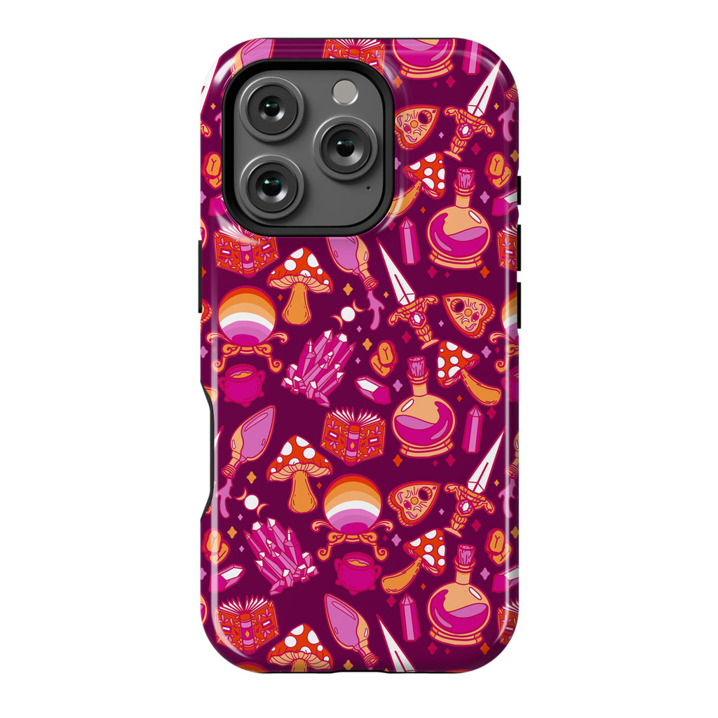 Lesbian Pride Witch Pattern Phone Case