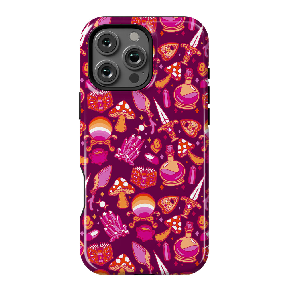 Lesbian Pride Witch Pattern Phone Case