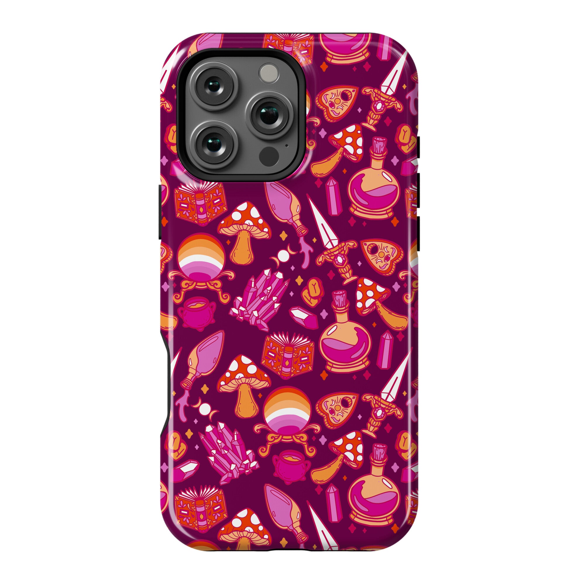 Lesbian Pride Witch Pattern Phone Case