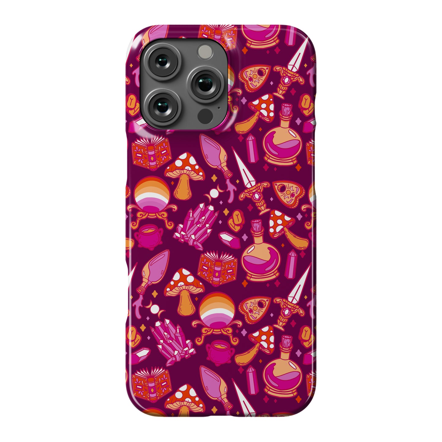 Lesbian Pride Witch Pattern Phone Case