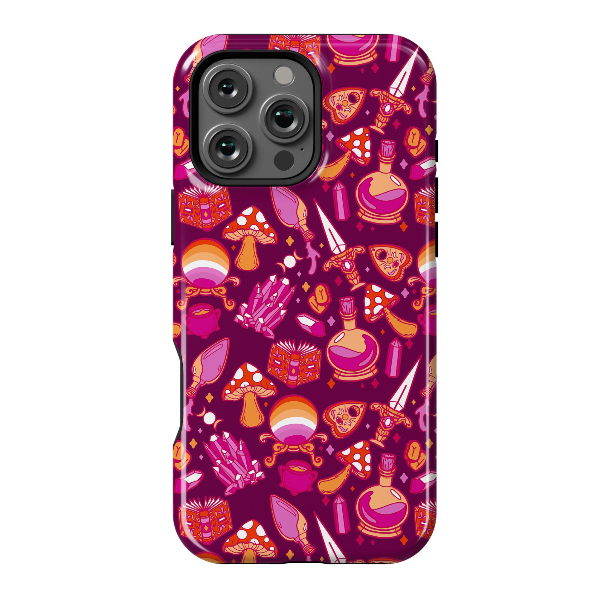 Lesbian Pride Witch Pattern Phone Case