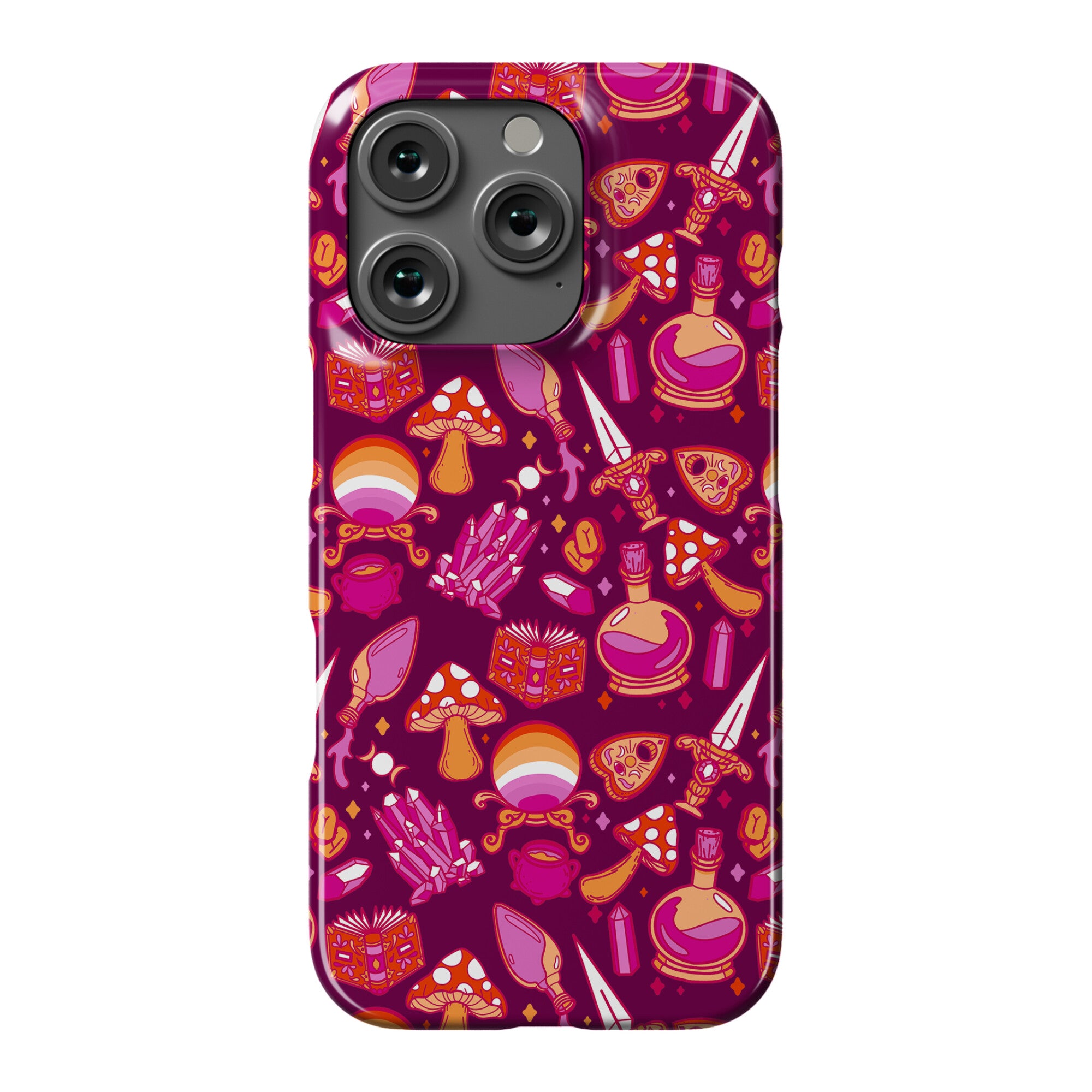 Lesbian Pride Witch Pattern Phone Case