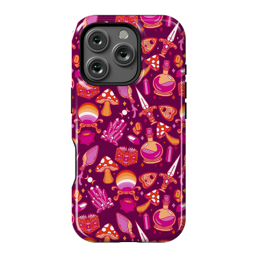 Lesbian Pride Witch Pattern Phone Case