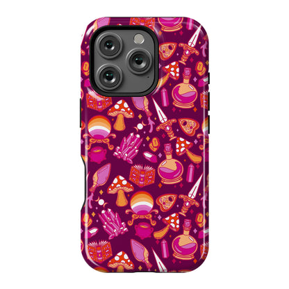 Lesbian Pride Witch Pattern Phone Case