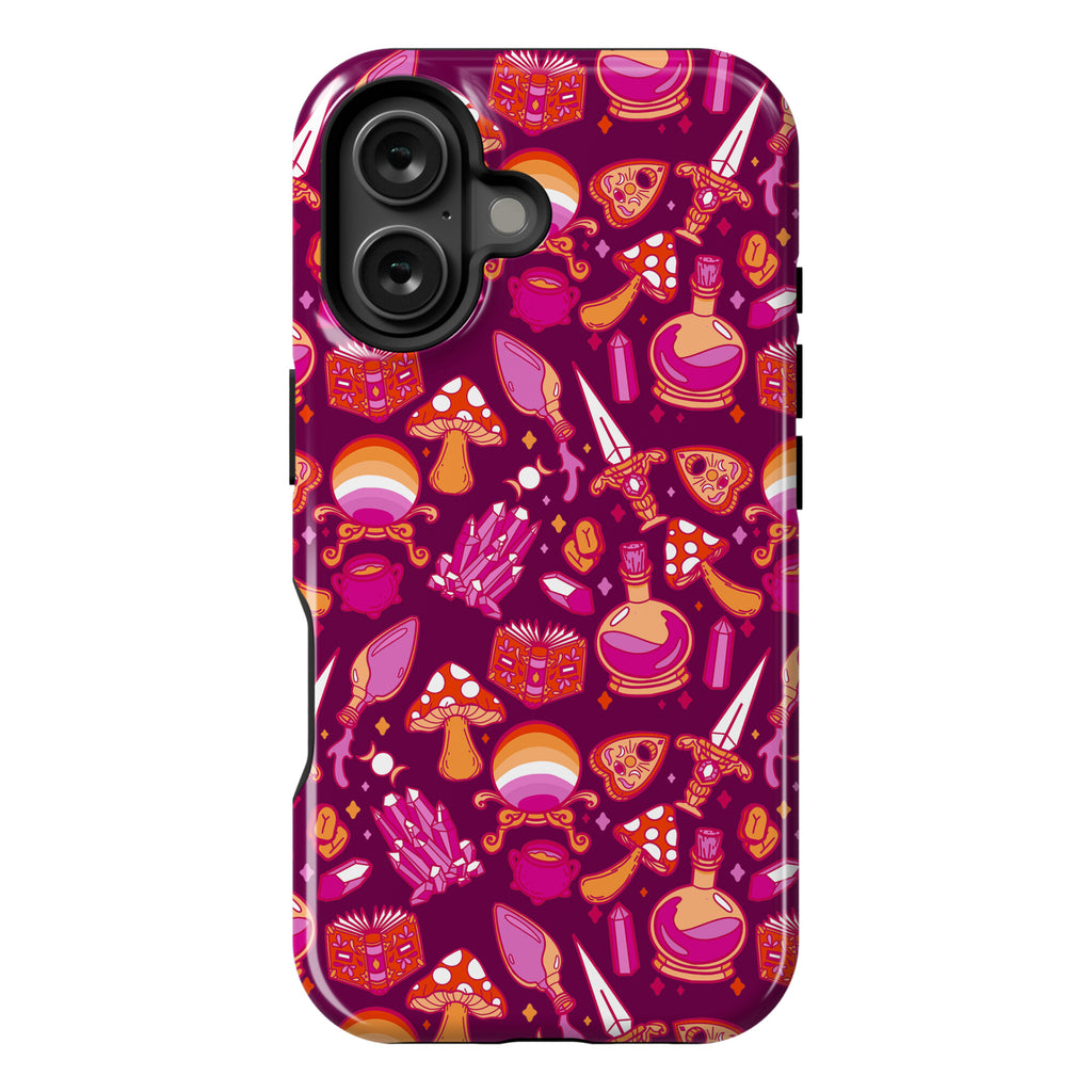 Lesbian Pride Witch Pattern Phone Case