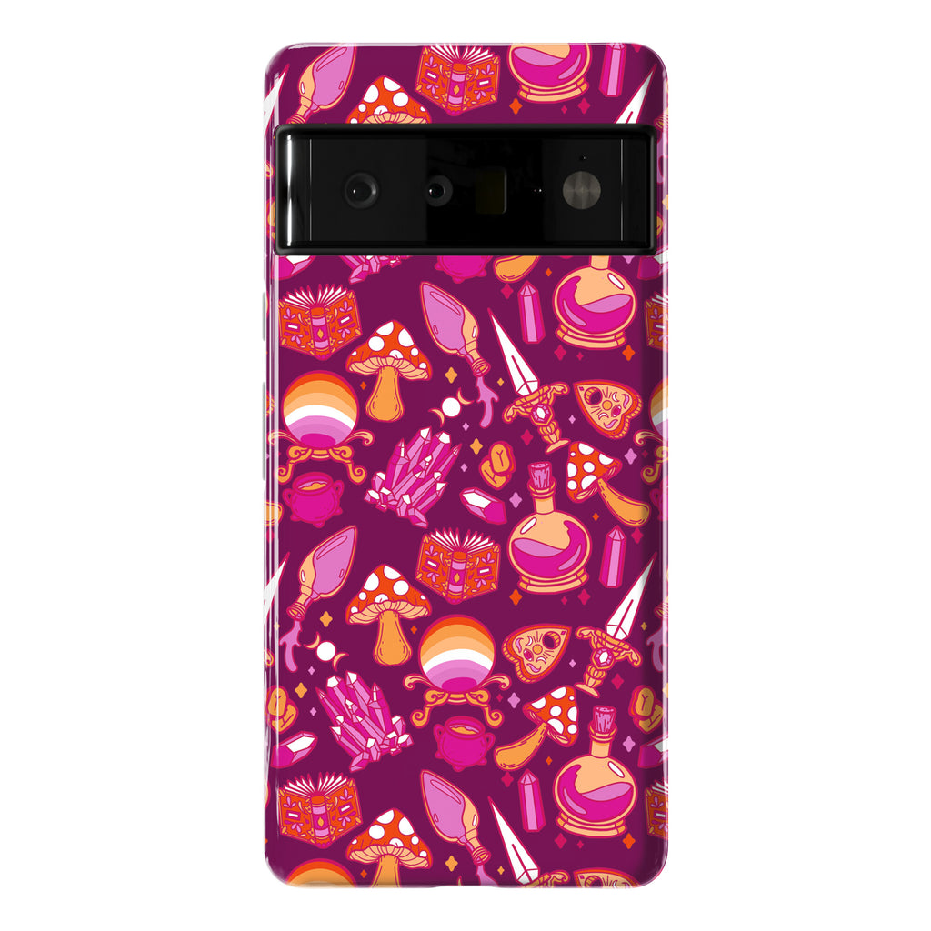 Lesbian Pride Witch Pattern Phone Case