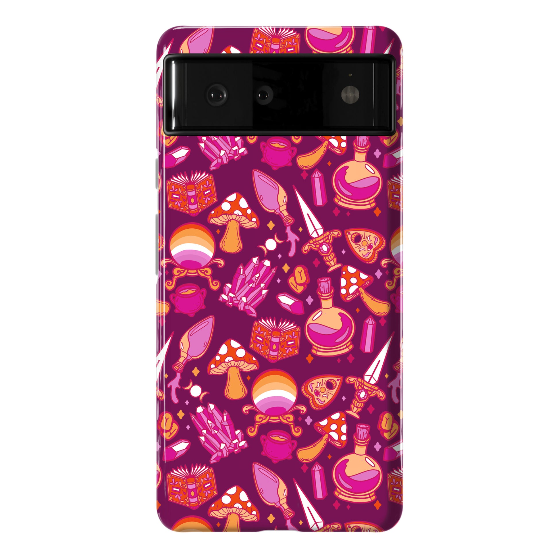 Lesbian Pride Witch Pattern Phone Case