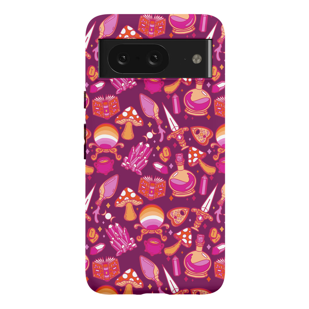 Lesbian Pride Witch Pattern Phone Case