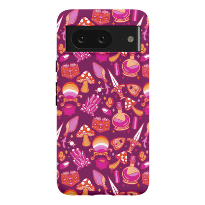 Lesbian Pride Witch Pattern Phone Case