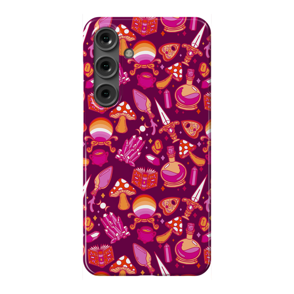 Lesbian Pride Witch Pattern Phone Case