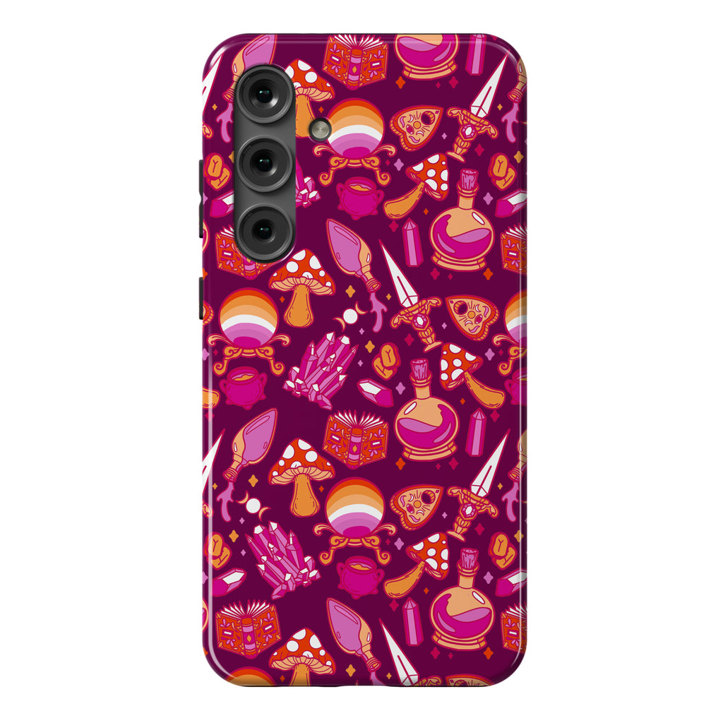 Lesbian Pride Witch Pattern Phone Case