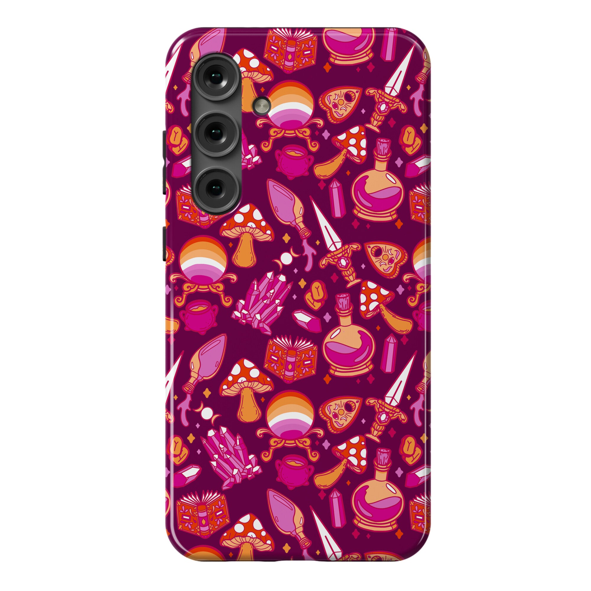 Lesbian Pride Witch Pattern Phone Case