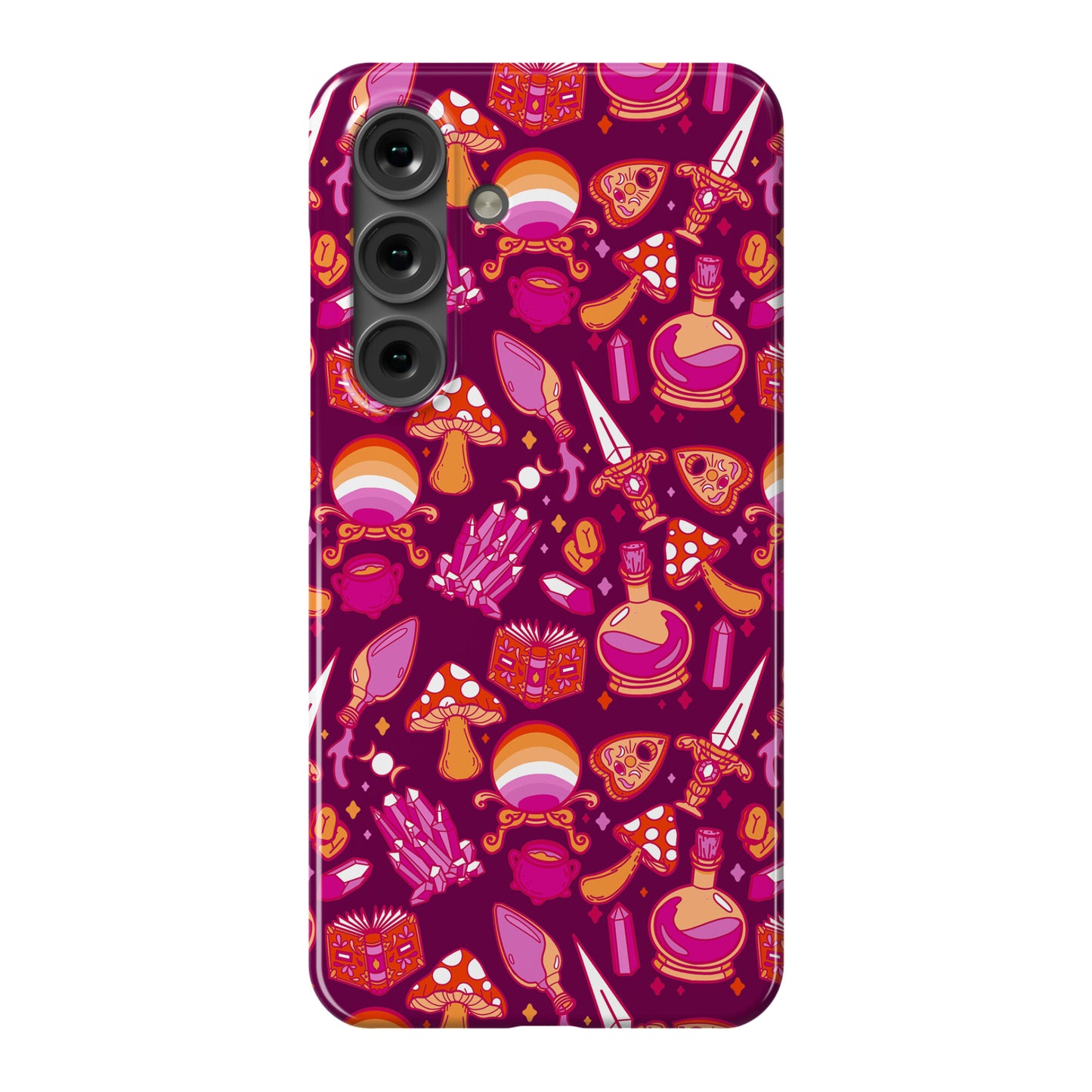 Lesbian Pride Witch Pattern Phone Case