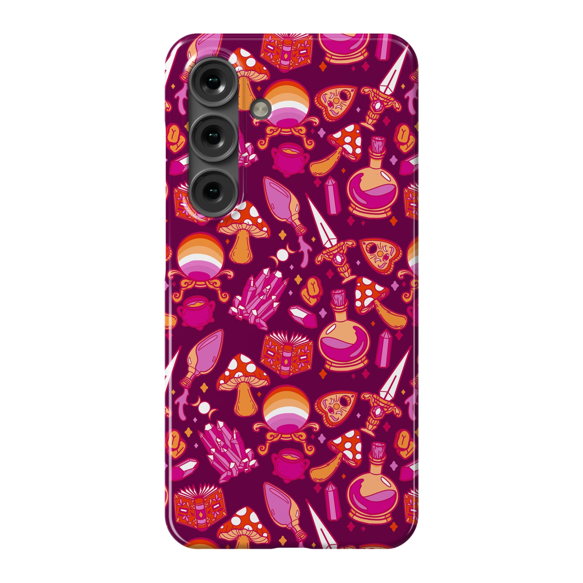 Lesbian Pride Witch Pattern Phone Case