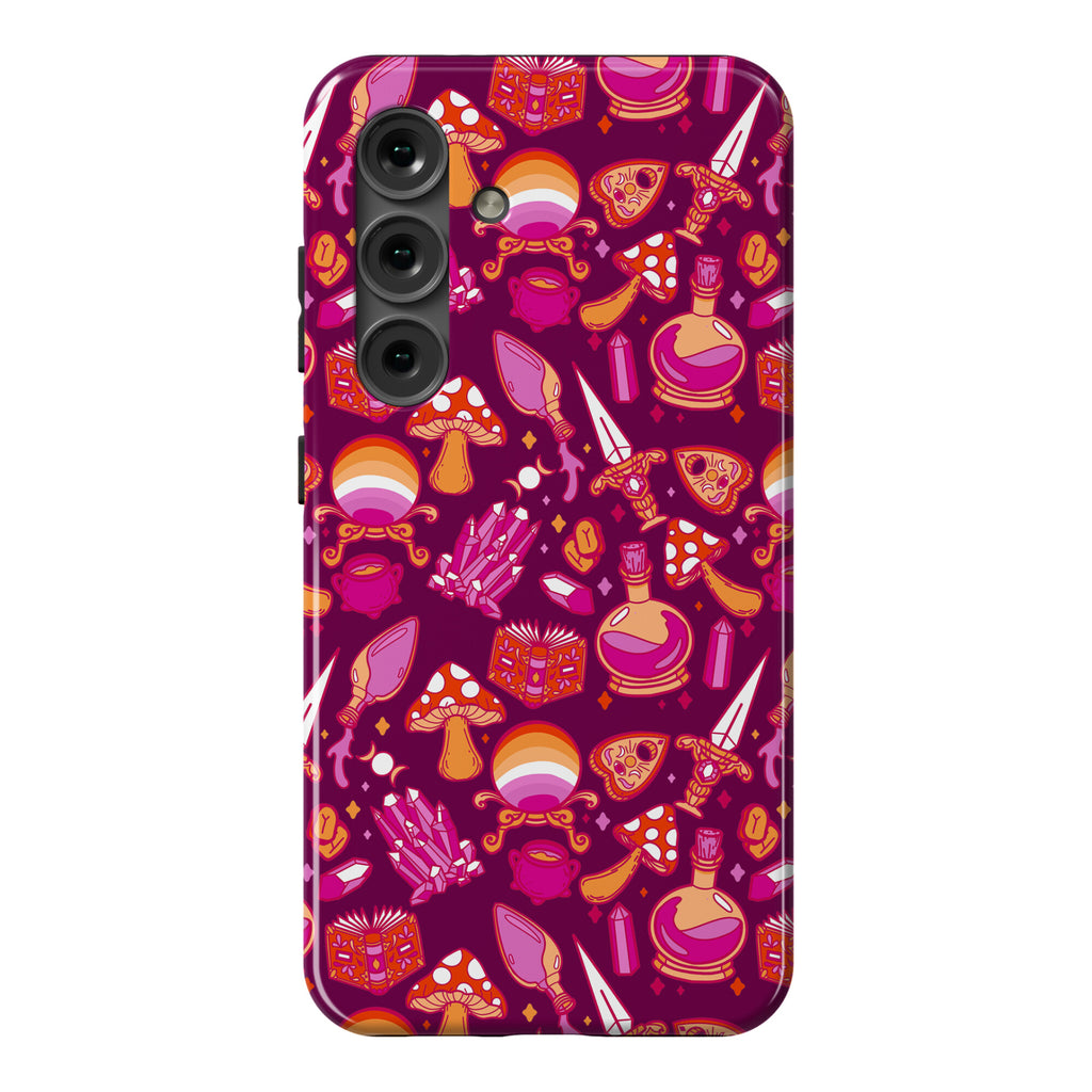 Lesbian Pride Witch Pattern Phone Case