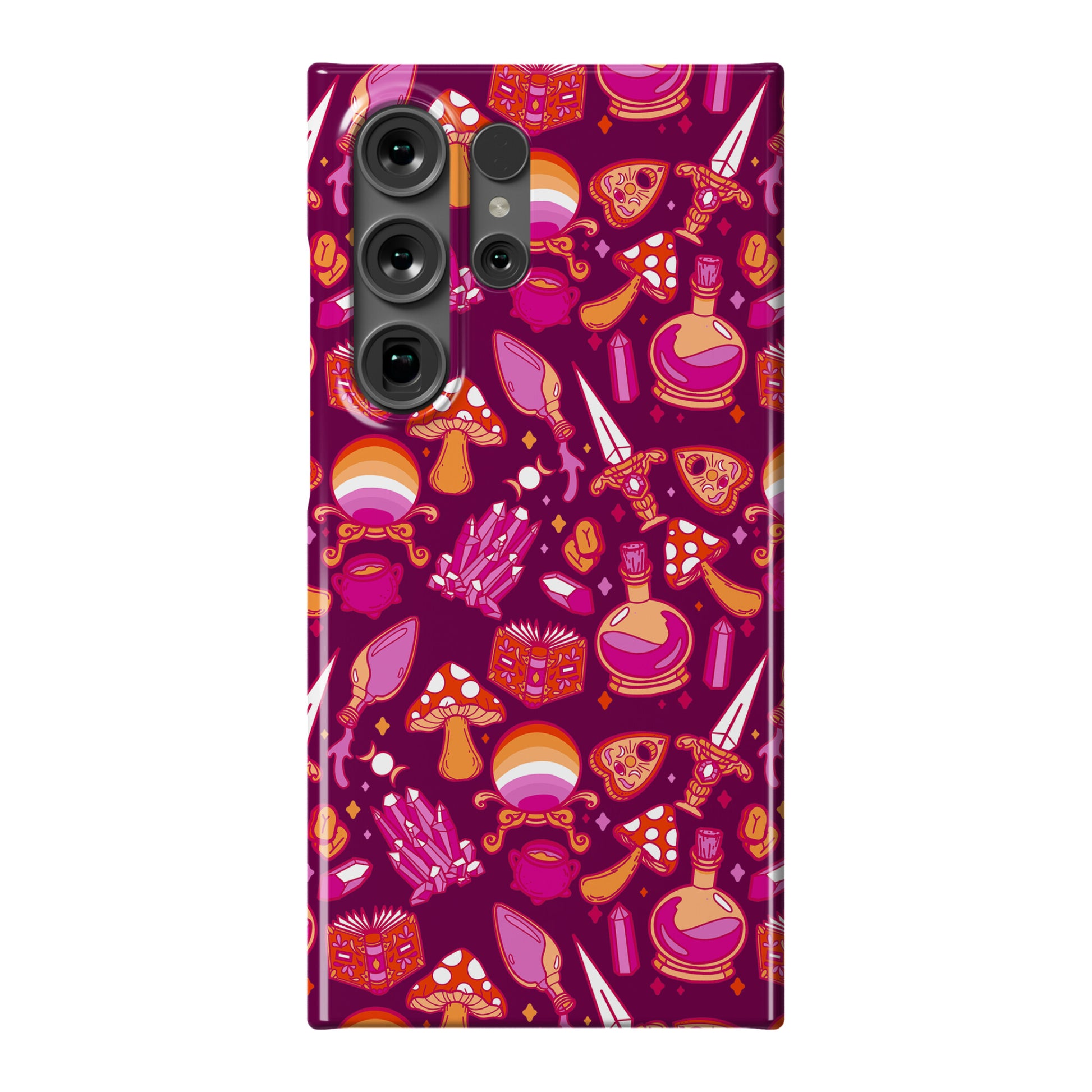 Lesbian Pride Witch Pattern Phone Case