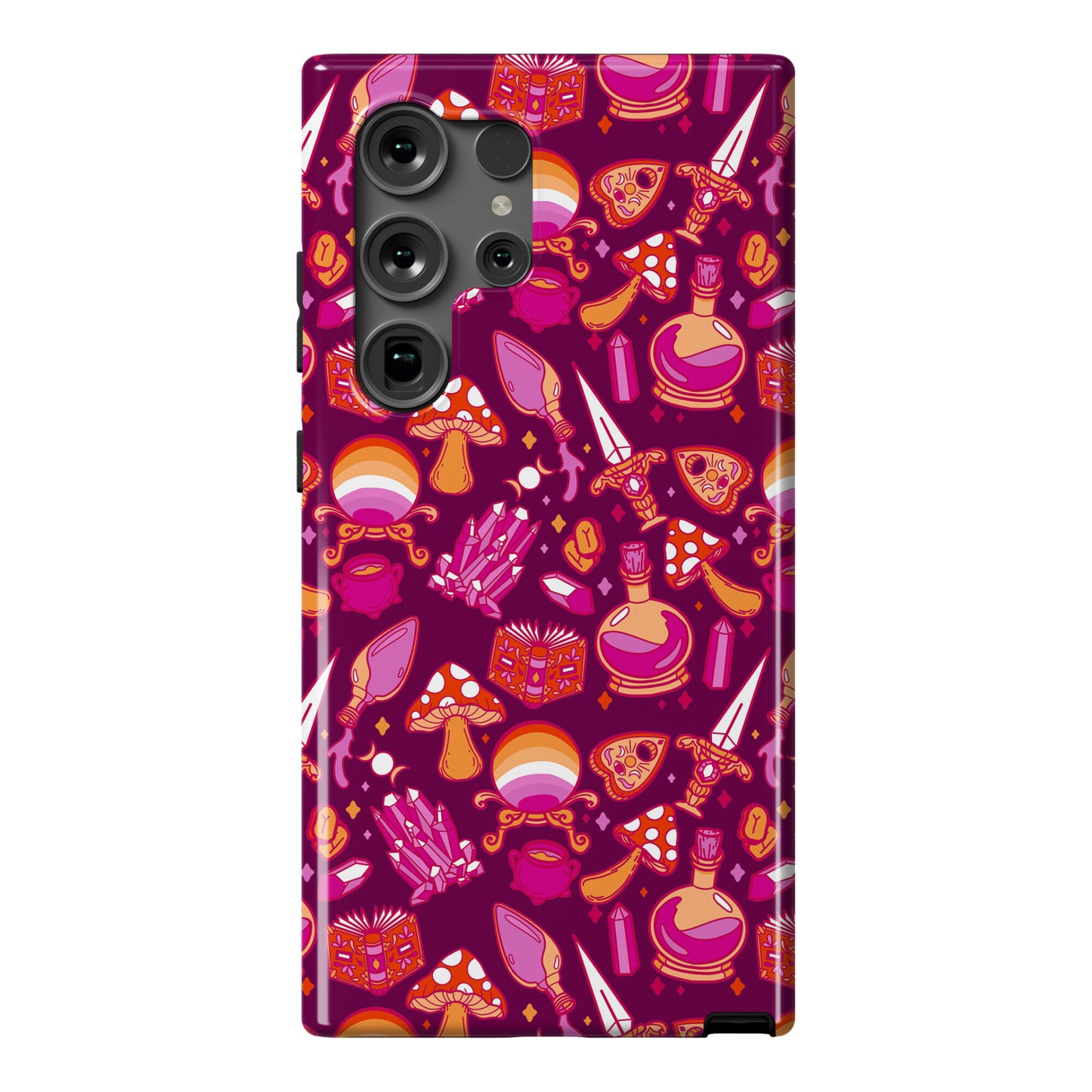 Lesbian Pride Witch Pattern Phone Case