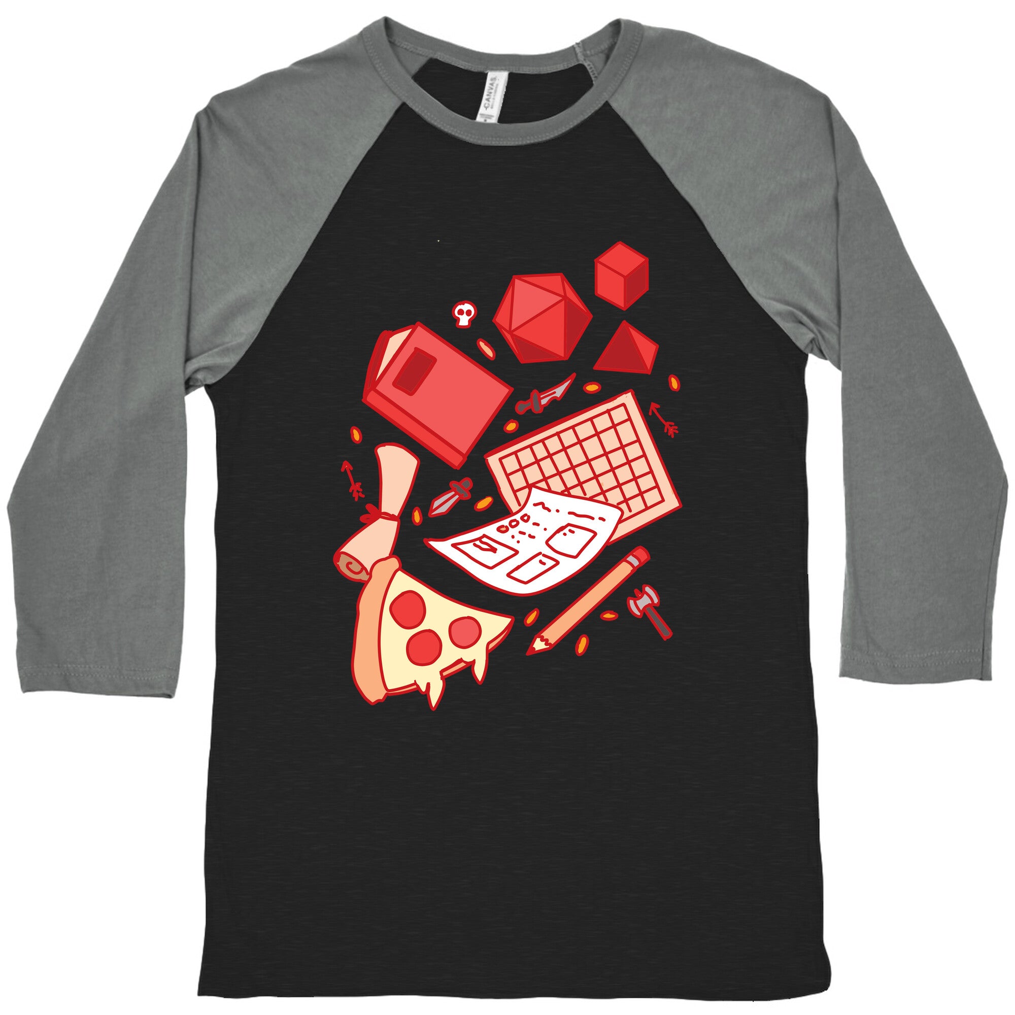 Tabletop RPG pattern Baseball Tee