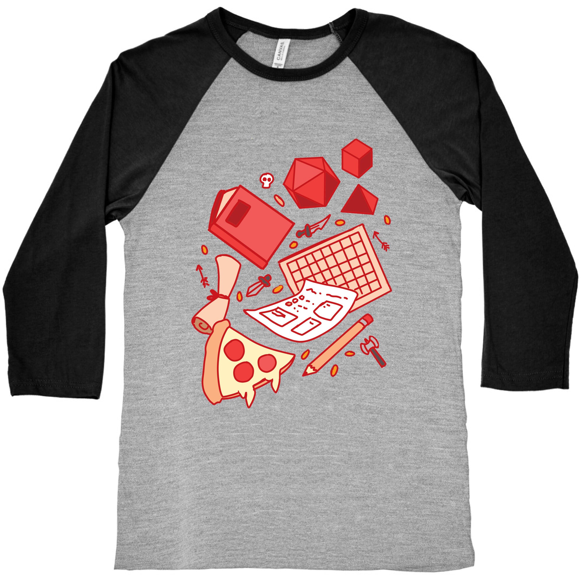 Tabletop RPG pattern Baseball Tee