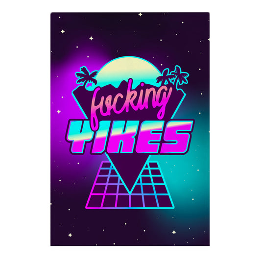 Fucking YIKES Retro Wave Garden Flag