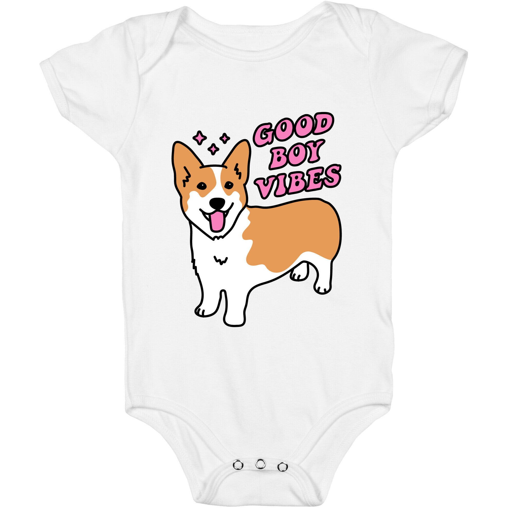 Good Boy Vibes Corgi Baby One Piece