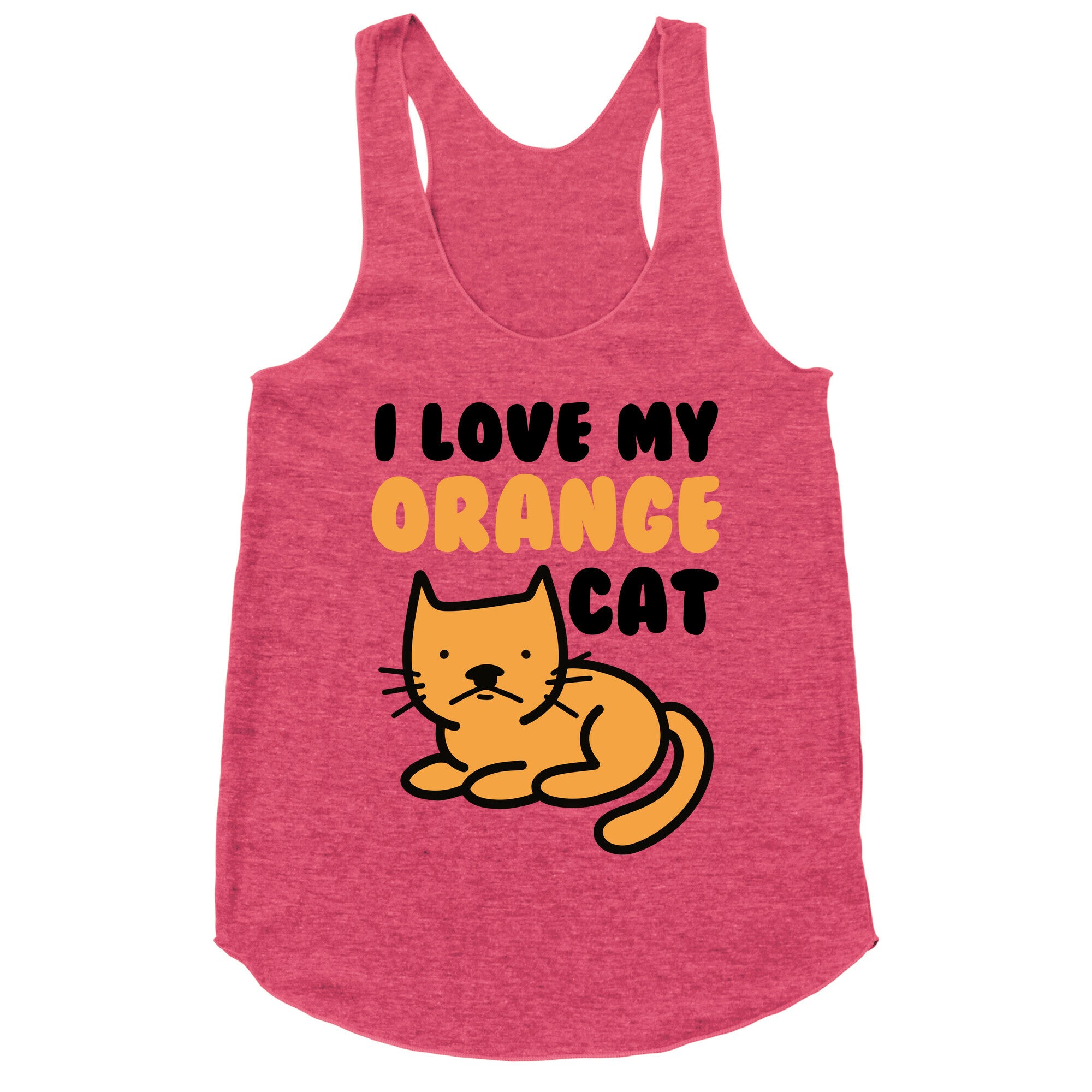 I Love My Orange Cat Racerback Tank