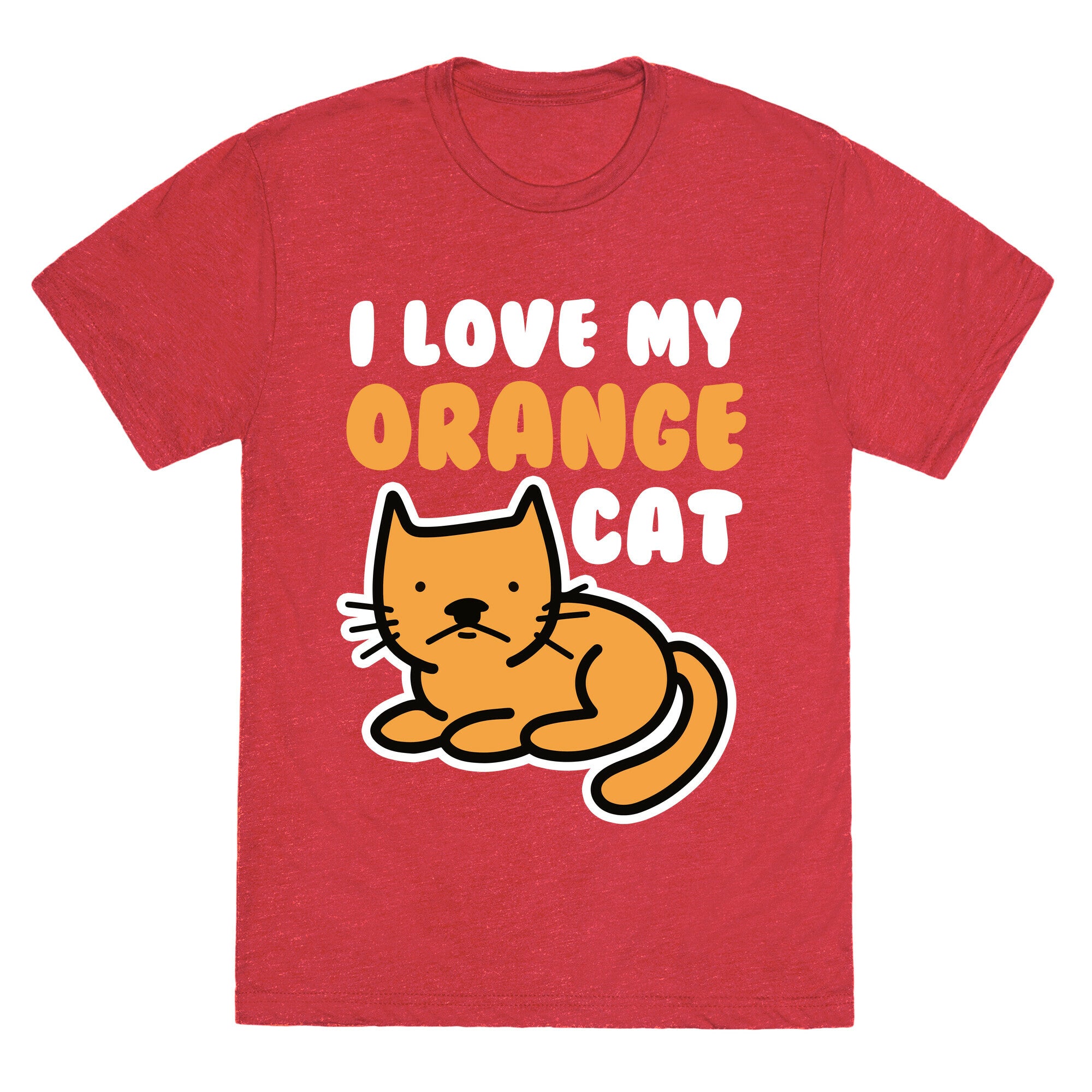 I Love My Orange Cat Unisex Triblend Tee