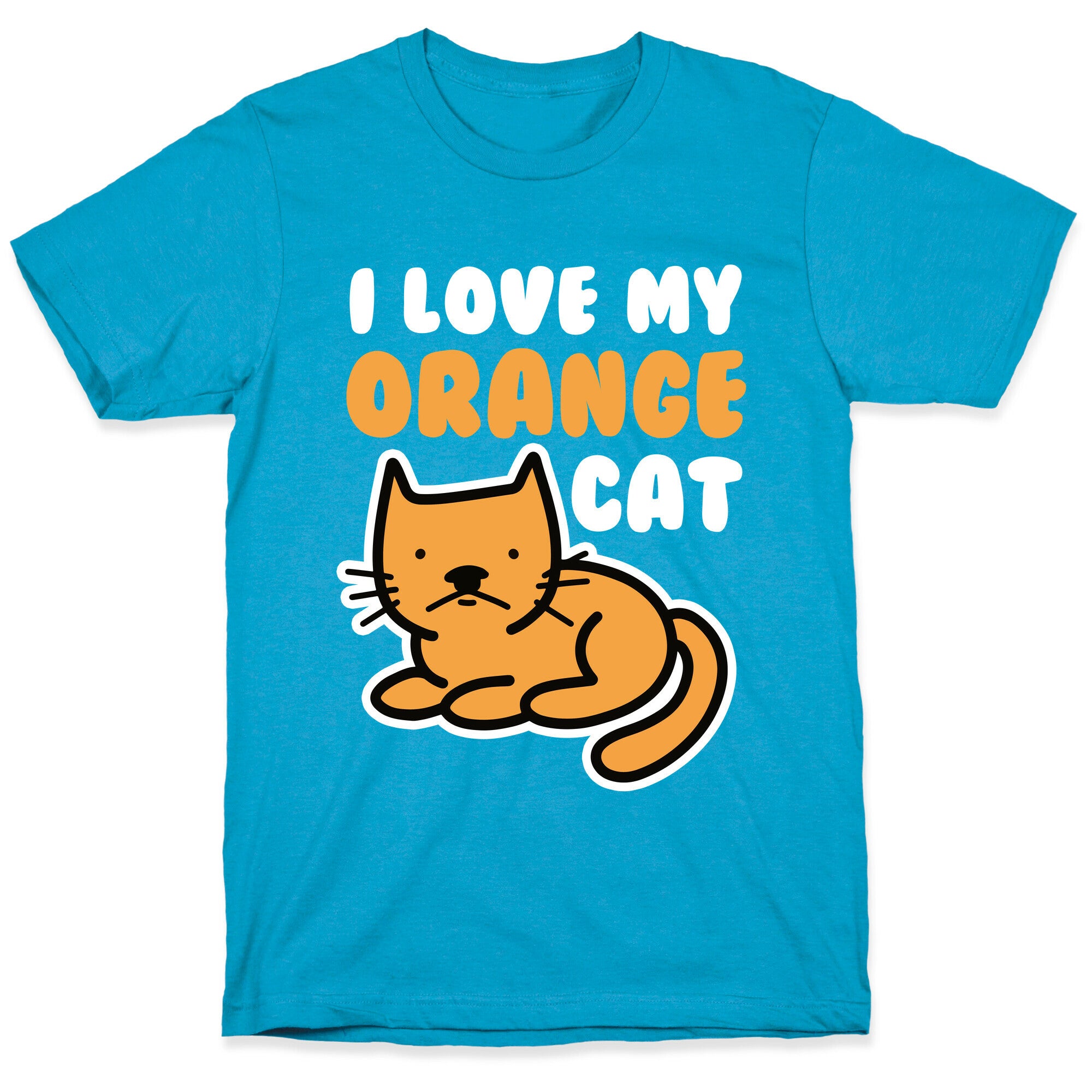 I Love My Orange Cat Unisex Triblend Tee