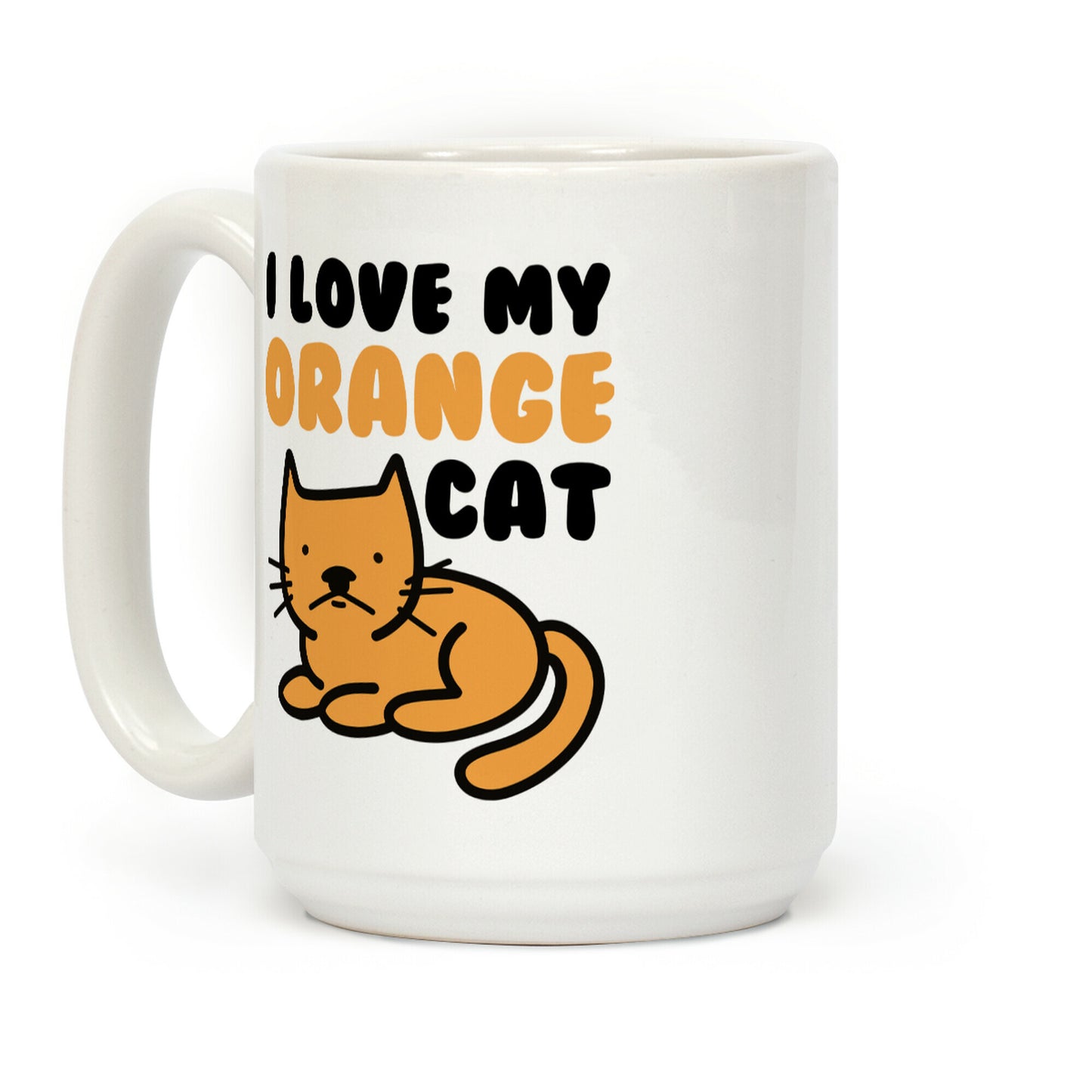 I Love My Orange Cat Coffee Mug